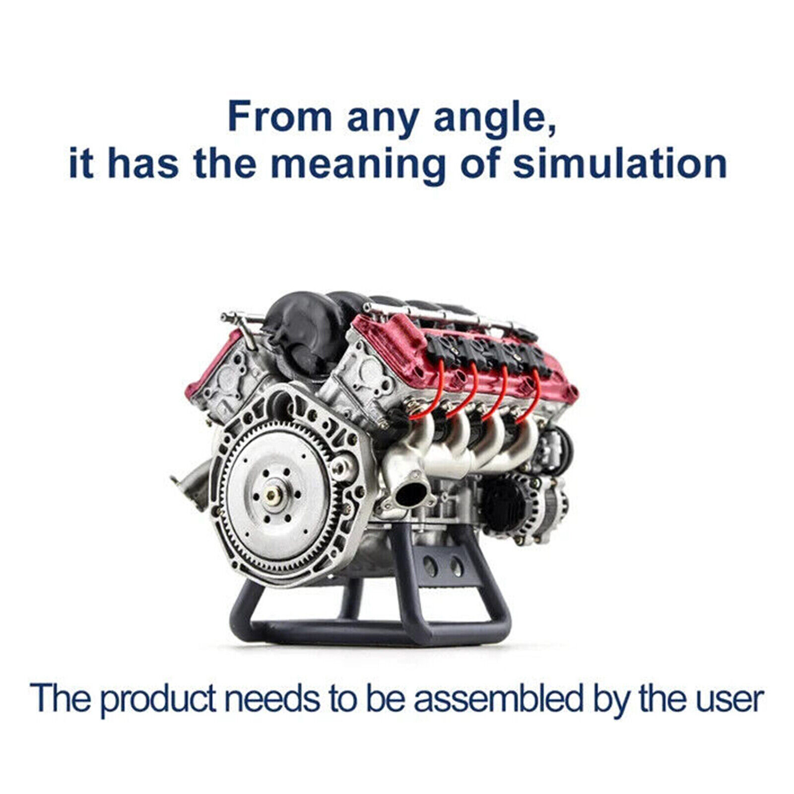 V8 Engine Model Building Kits Internal Combustion DIY Hobby For Adults