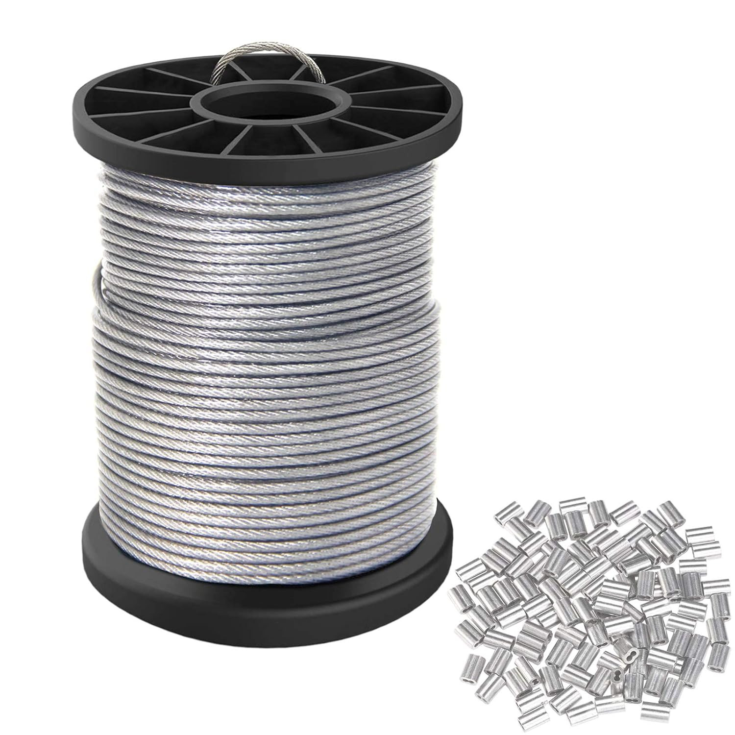 Vinyl Coated Picture Hanging Wire 1.5mm Up to 150lbs,100 Feet(30.5M) Stainless S