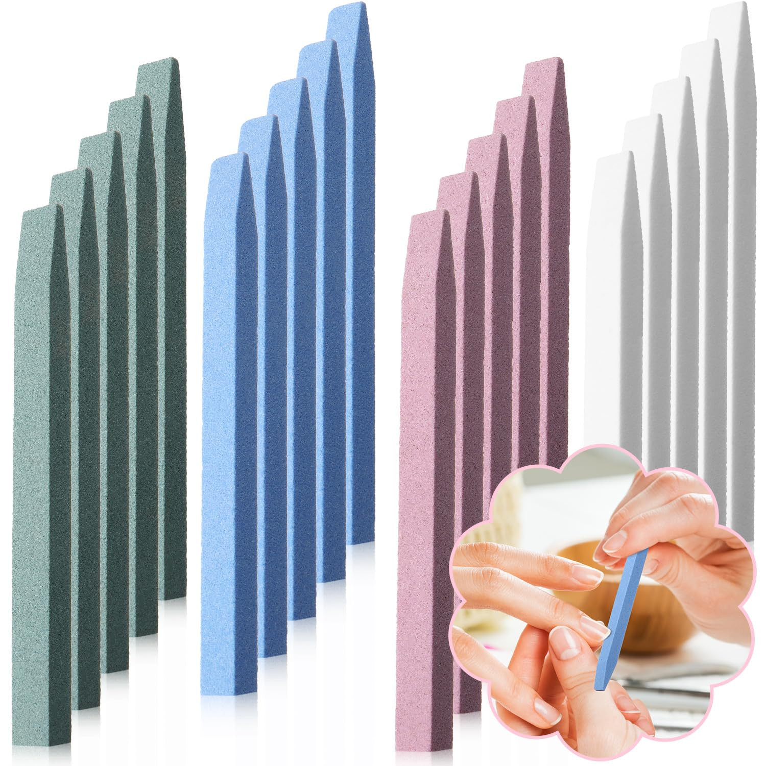 8 Pcs Stone Nail File Pumice Stick for Fingernails Pumice Rock Nail Cutic