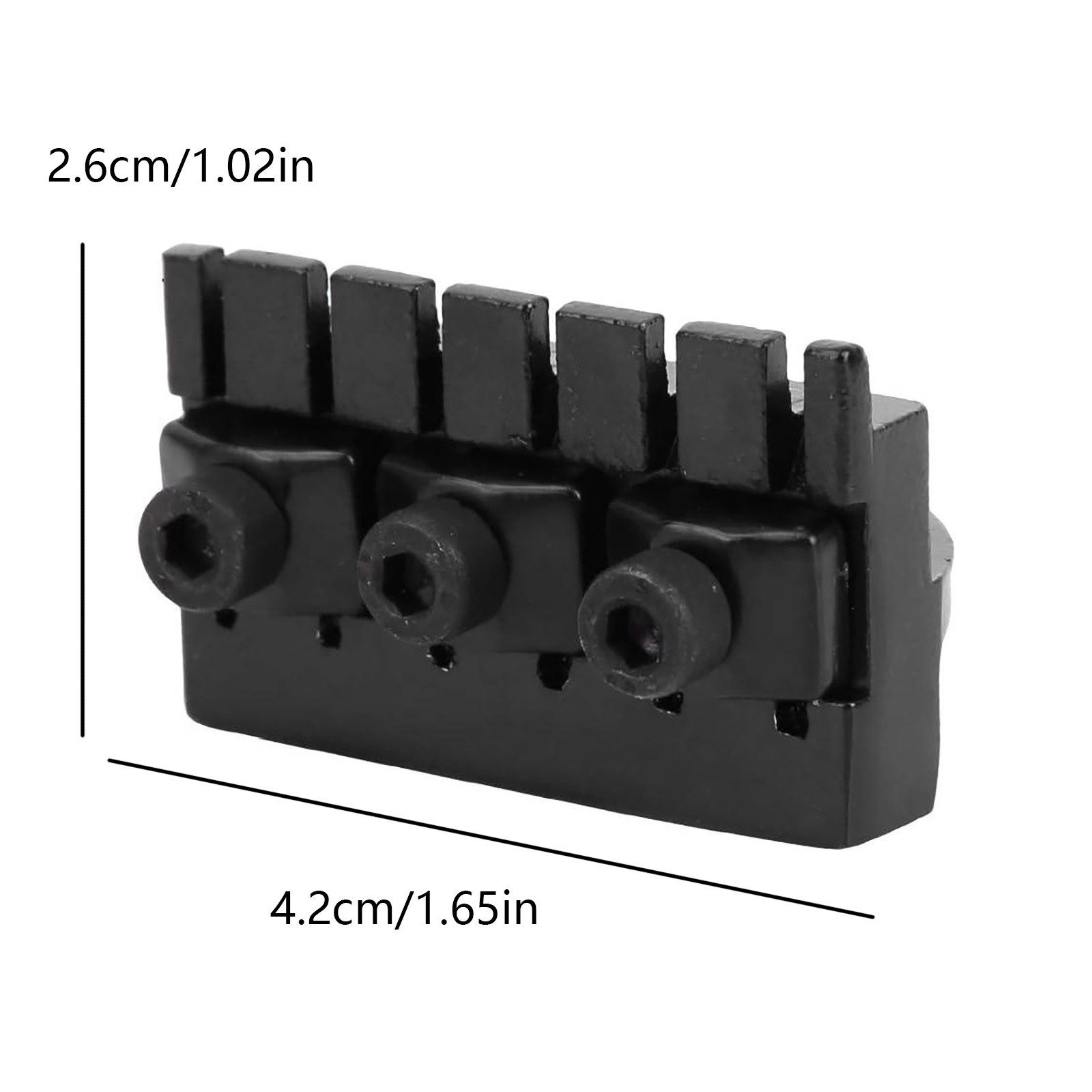 Hardware Replacement Locking Nut for Headless 6-String Guitar Black Zinc Alloy