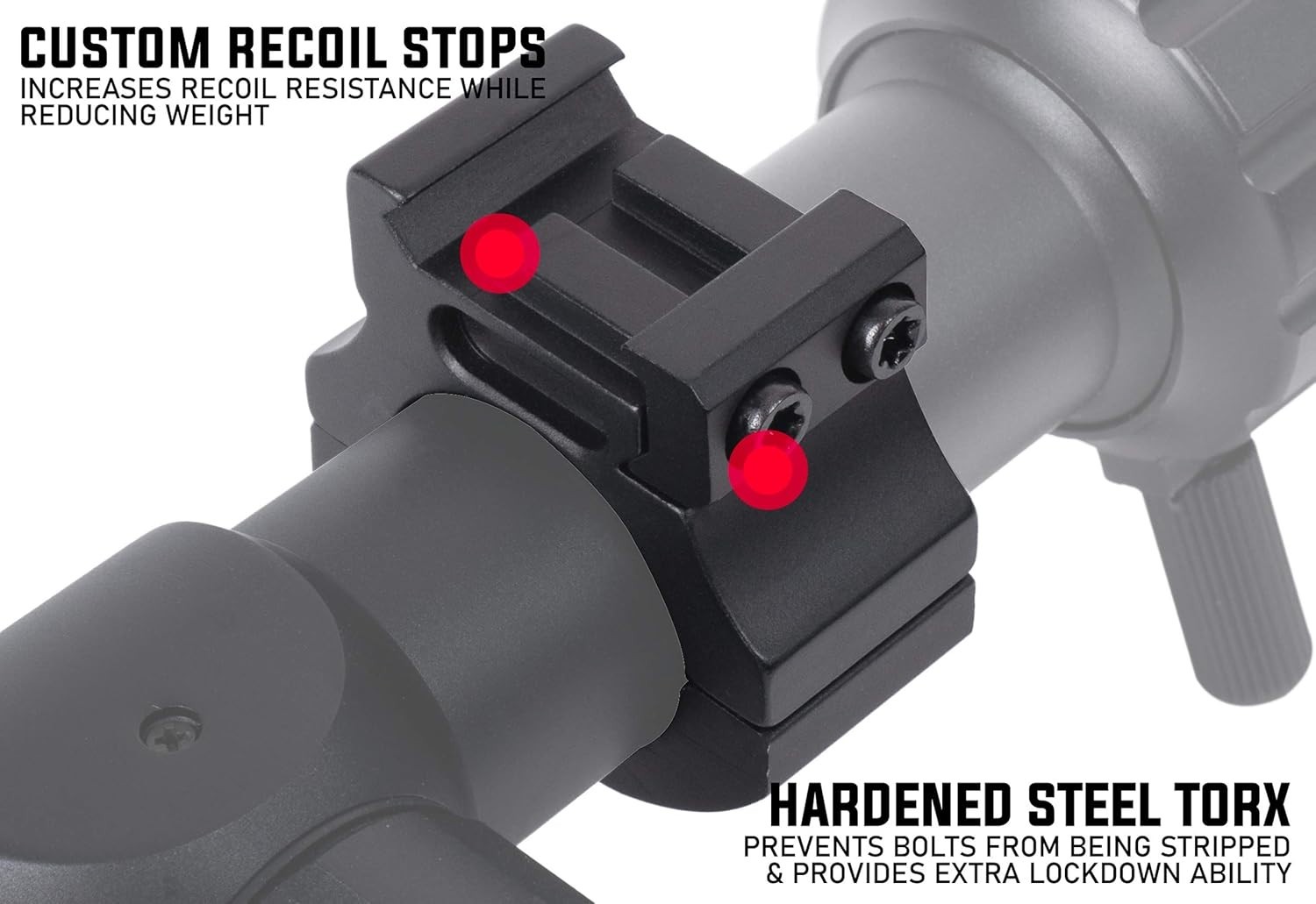 Precision Picatinny Scope Rings with Integrated Level Bubble | 1 inch Diameter