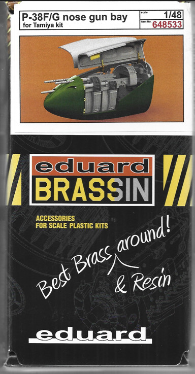 Eduard BRASSIN P-38 F/G Lightning Nose Gun Bay Upgrades 1/48 648533 For Tamiya