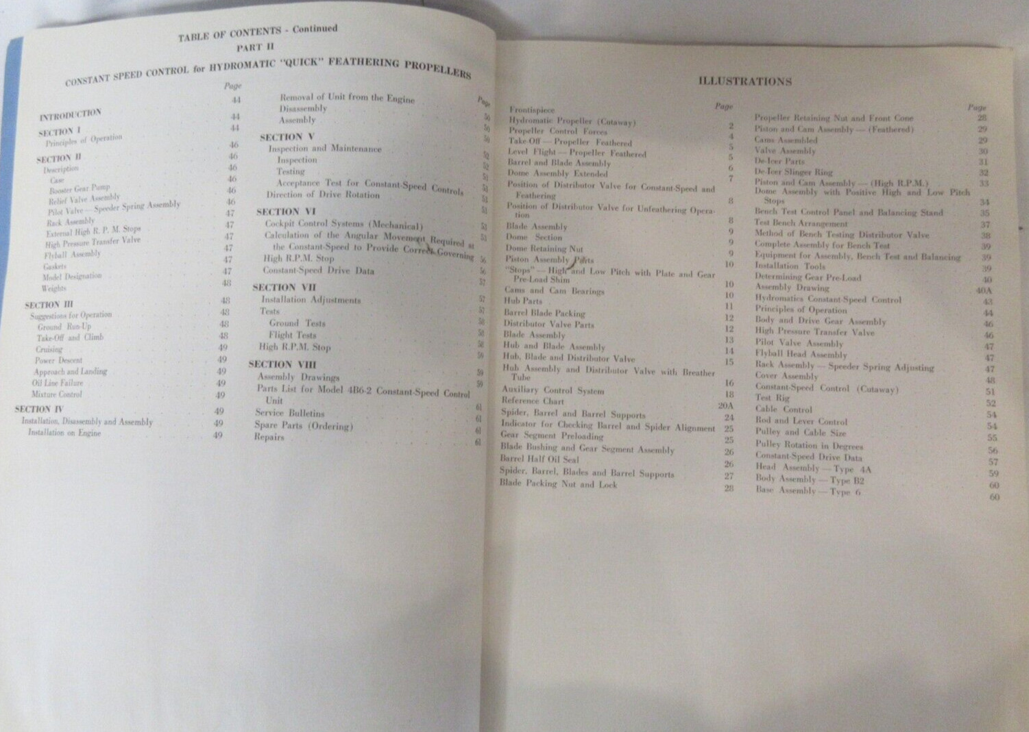 Hamilton Standard Hydromatic Quick-Feathering Propellers Service Manual VTG 1938