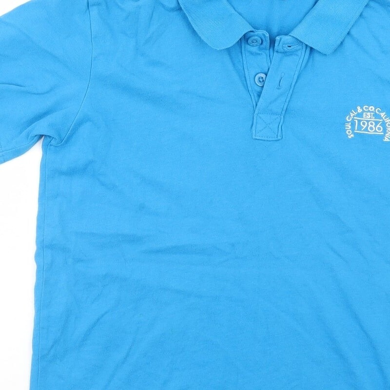 Soul Cal & Co Boys Blue Cotton Blend Polo Size 12 Months