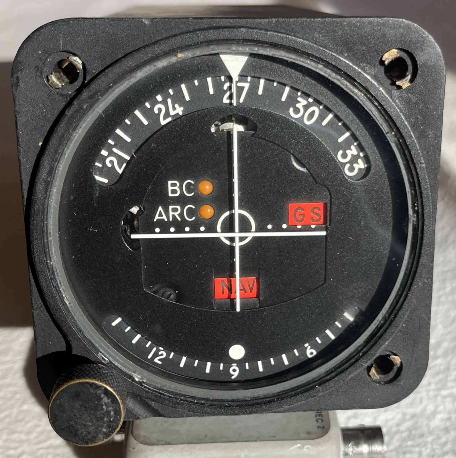 VOR DISPLAY- ARC CONVERTER INDICATOR IN-386AC CESSNA VOR CDI UNIT