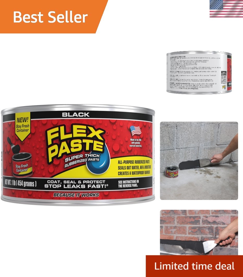 Paintable Waterproof Sealant - Strong Gap Filler, Non-Toxic, Made in USA, 1 lb