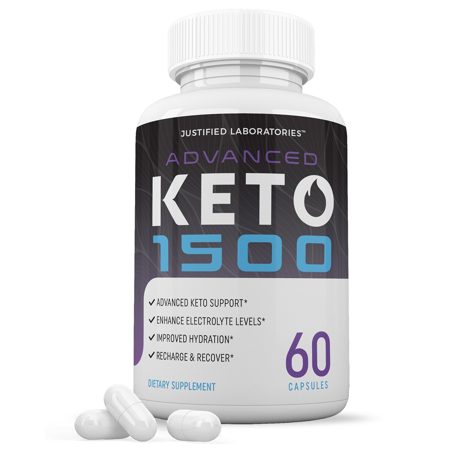 Advanced Keto 1500 Keto ACV Pills 1275MG New Improved Formula 60 Capsules