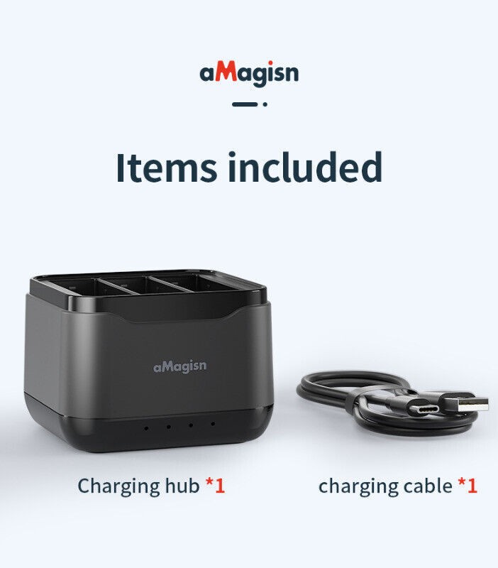 Battery Charging Hub Charger for Insta360 Ace/Ace Pro Camera Charging Accessory