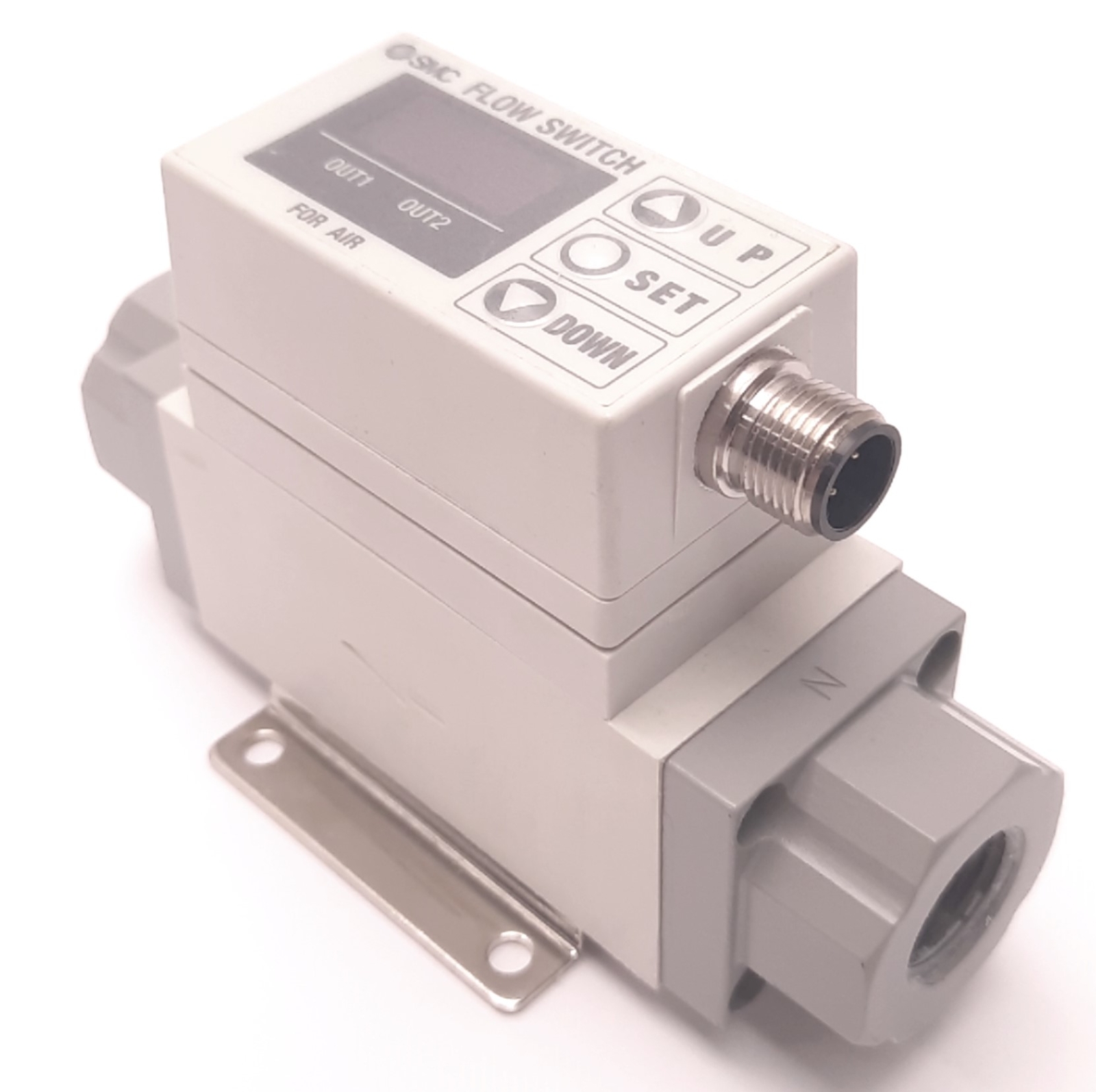 SMC PF2A721-N03-27 Digital Air Flow Sensor, 3/8" NPT, 200L/Min Max, NPN 2 Output