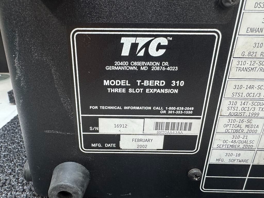 TTC T-BERD 310-1 DS1/DS0 Communication Analyzer