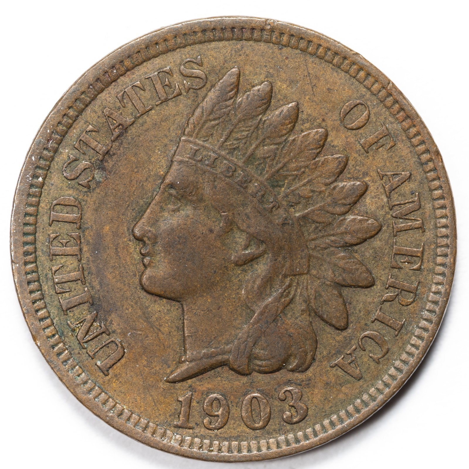 1903 Indian Head Penny Cent Extremely Fine+ (XF+)