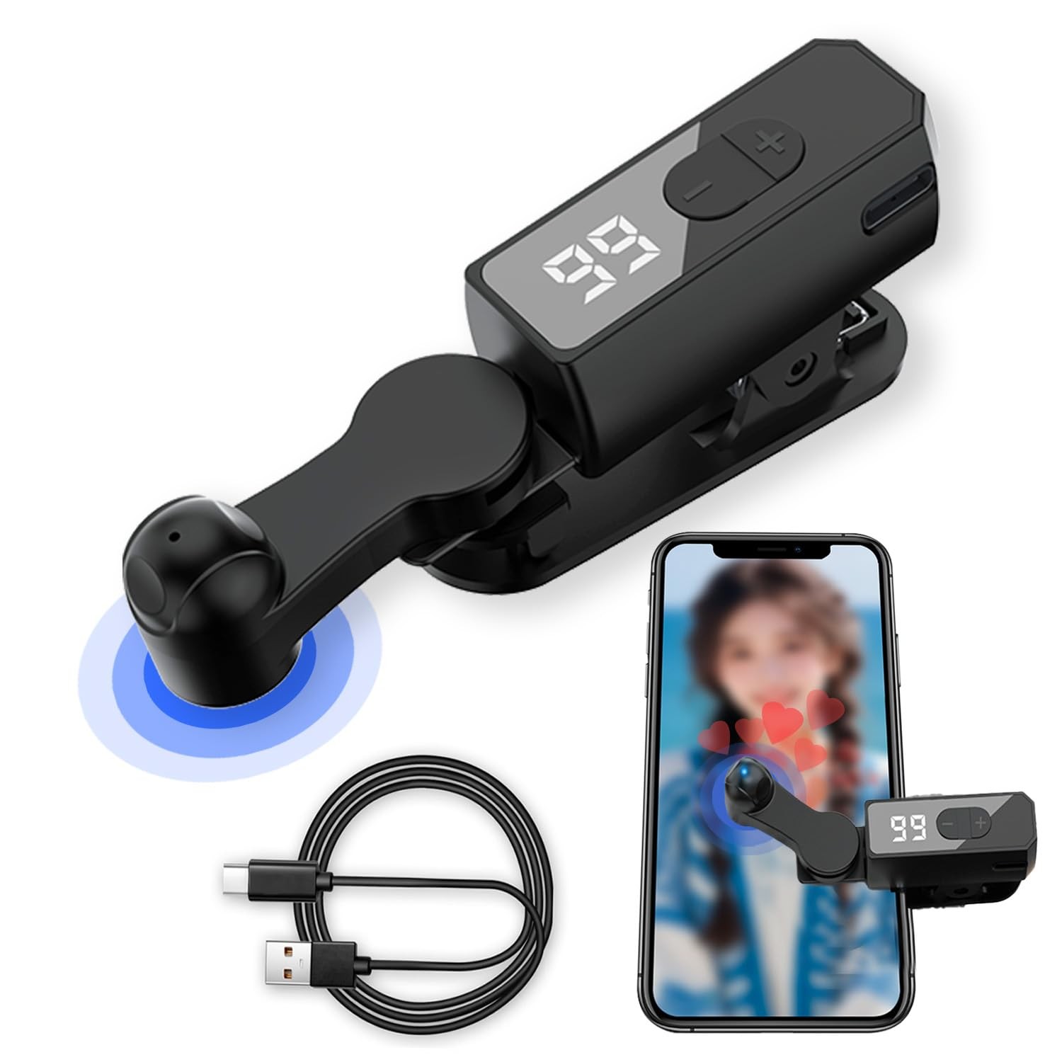 Auto Clicker for Smart Phone, Rechargeable Phone Screen Tapper, Fast Click Si...