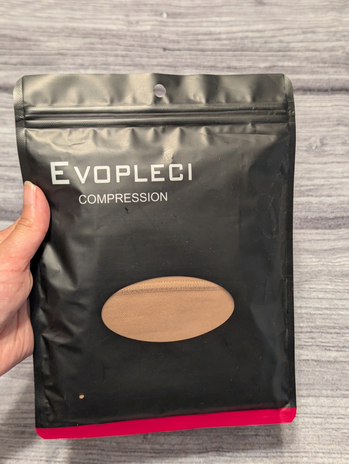 Evopleci 15-20mmHg Open Toe Compression Socks Beige Reduce Swelling Open Package