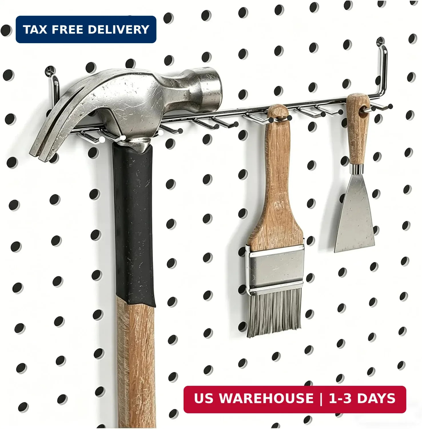 Pegboard Hooks Assortment with Pegboard Bins, Peg Locks, for Organizing