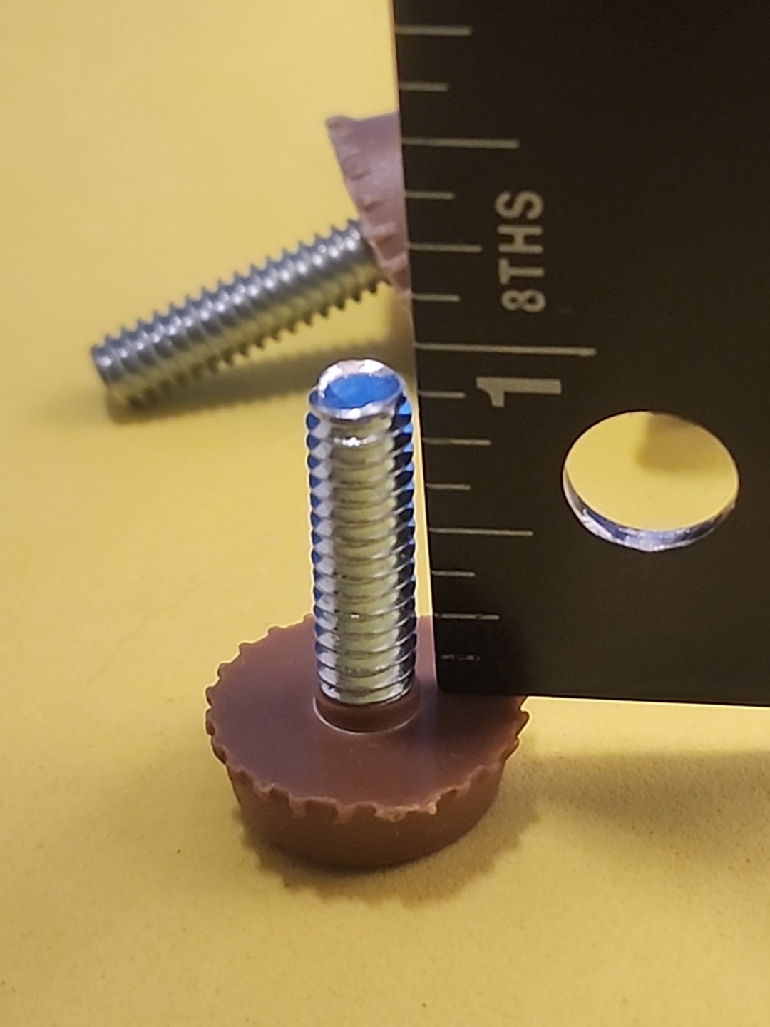 Lot of 6 Screw in type Adjustable Brown Glides size 1/4" x 20 x 7/8" - New Other