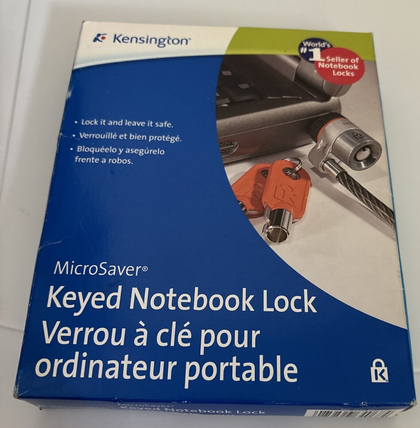 Kensington MicroSaver Keyed Notebook Steel Cable Laptop Lock Master K64068F