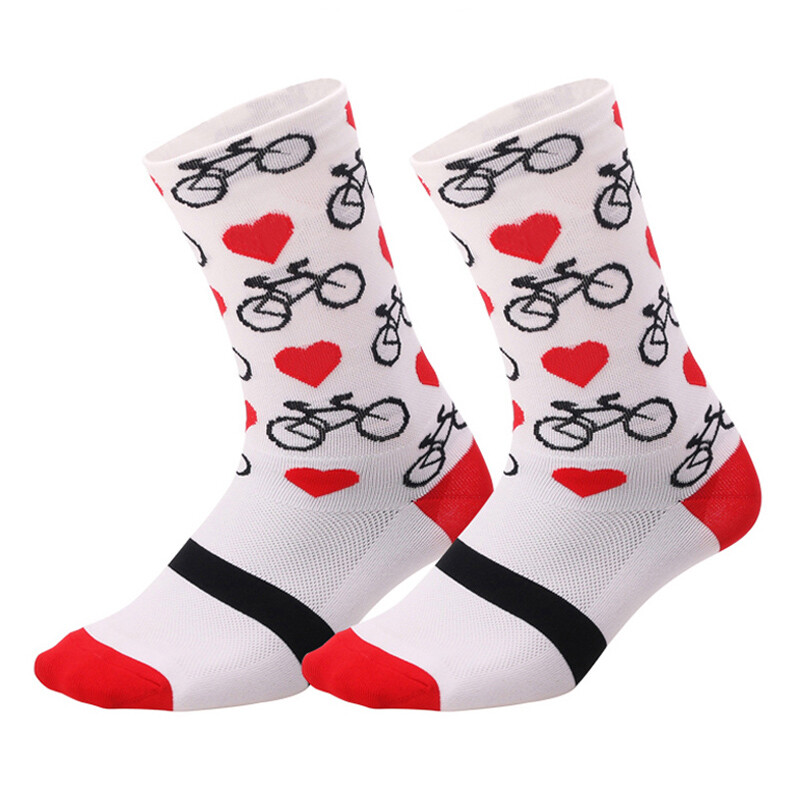 Cycling Riding Socks Mens Womens Bicycle Bike Sports Ankle Socks XC BMX MTB Red