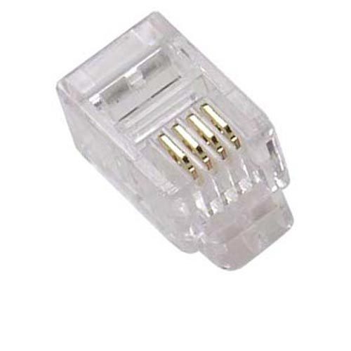 10 Modular Handset RJ9 Plug GOLD Connectors Telephone Phone Jack Crimp 4P4C