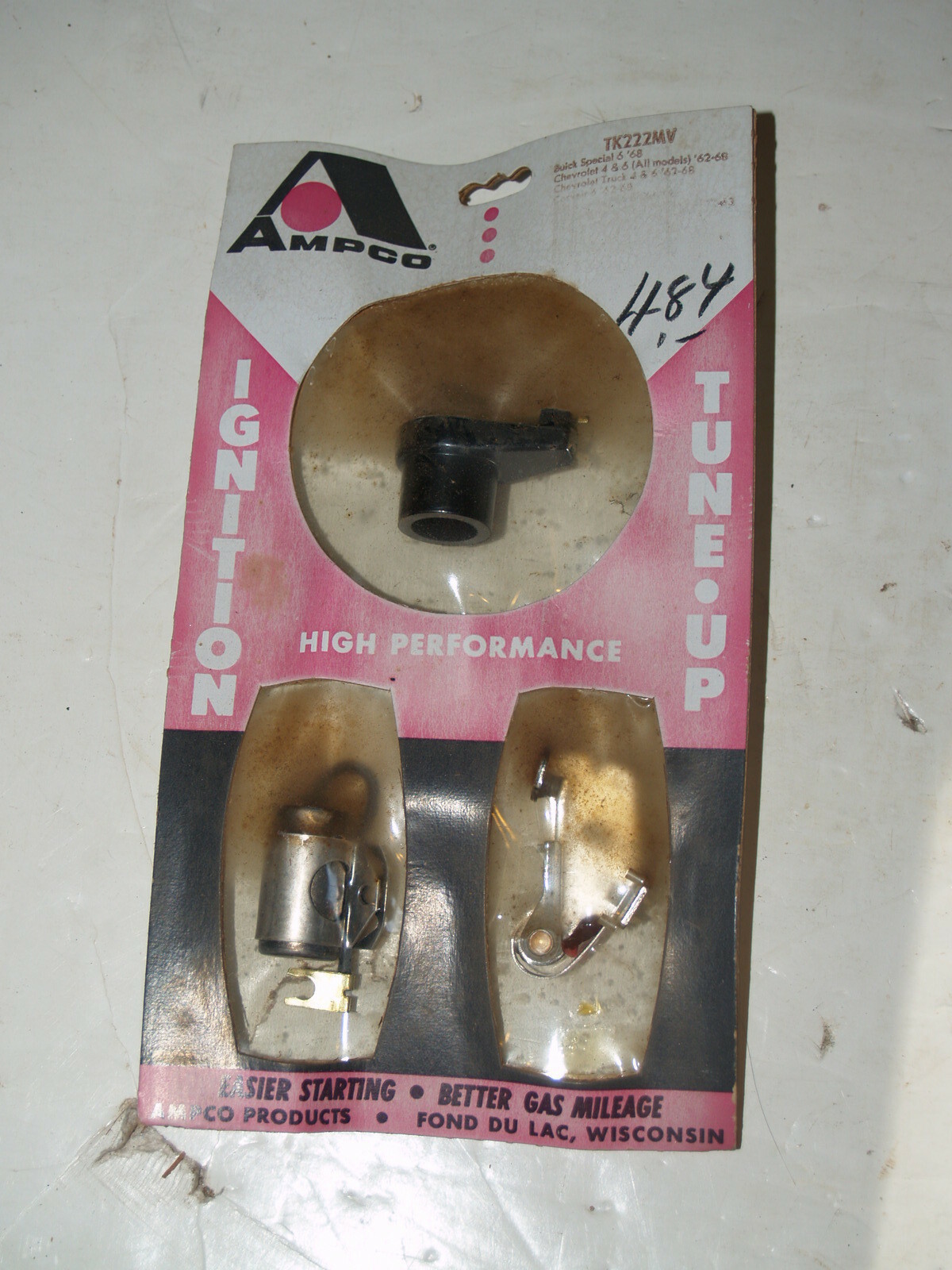 NOS Ampco Tune up kit-Rotor-Point Condensor-TK222MV- Buick 1968 Chevy 1962-1968