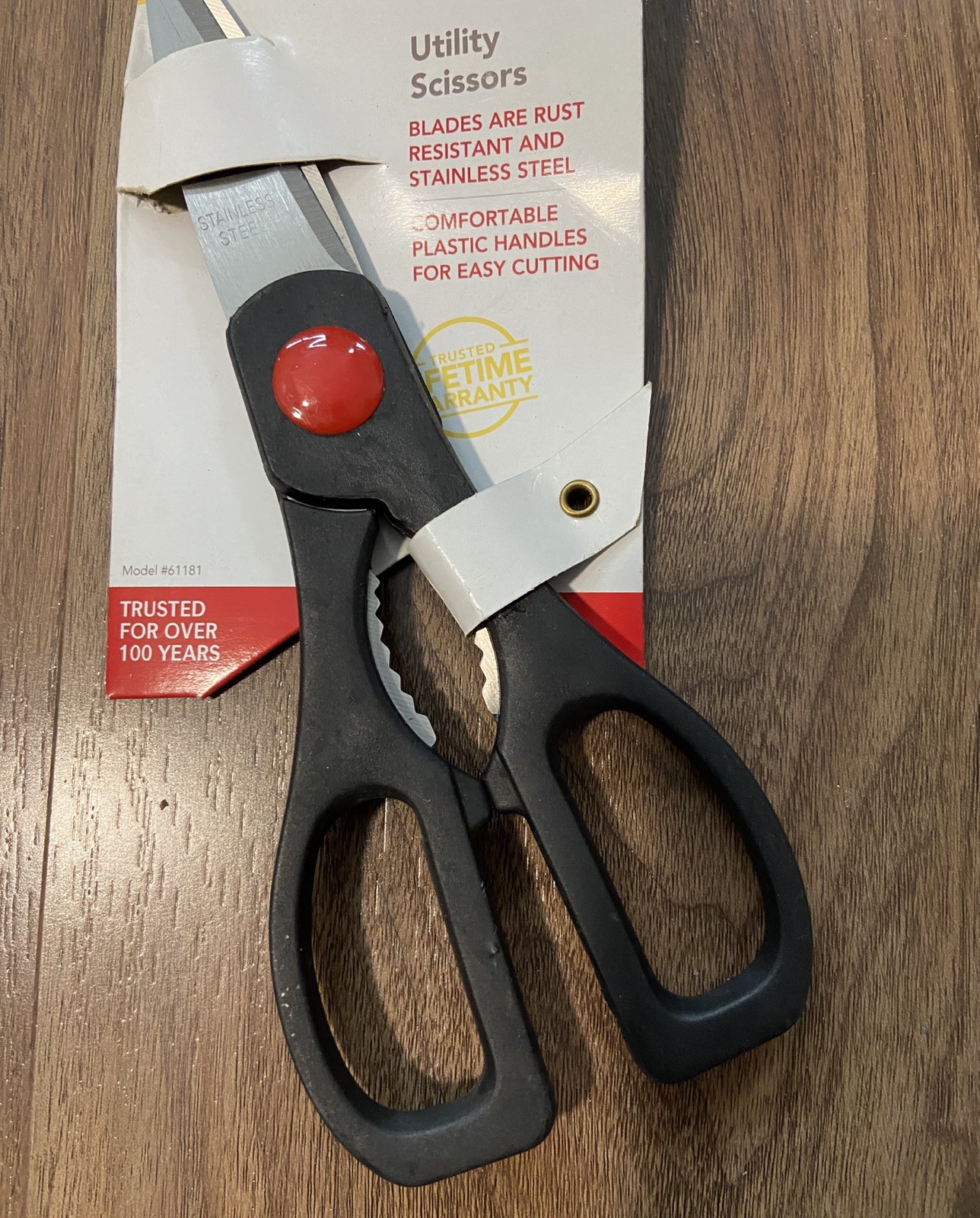 SUNBEAM ALL PURPOSE KITCHEN SHEARS UTILITY SCISSORS STAINLESS STEEL NEW