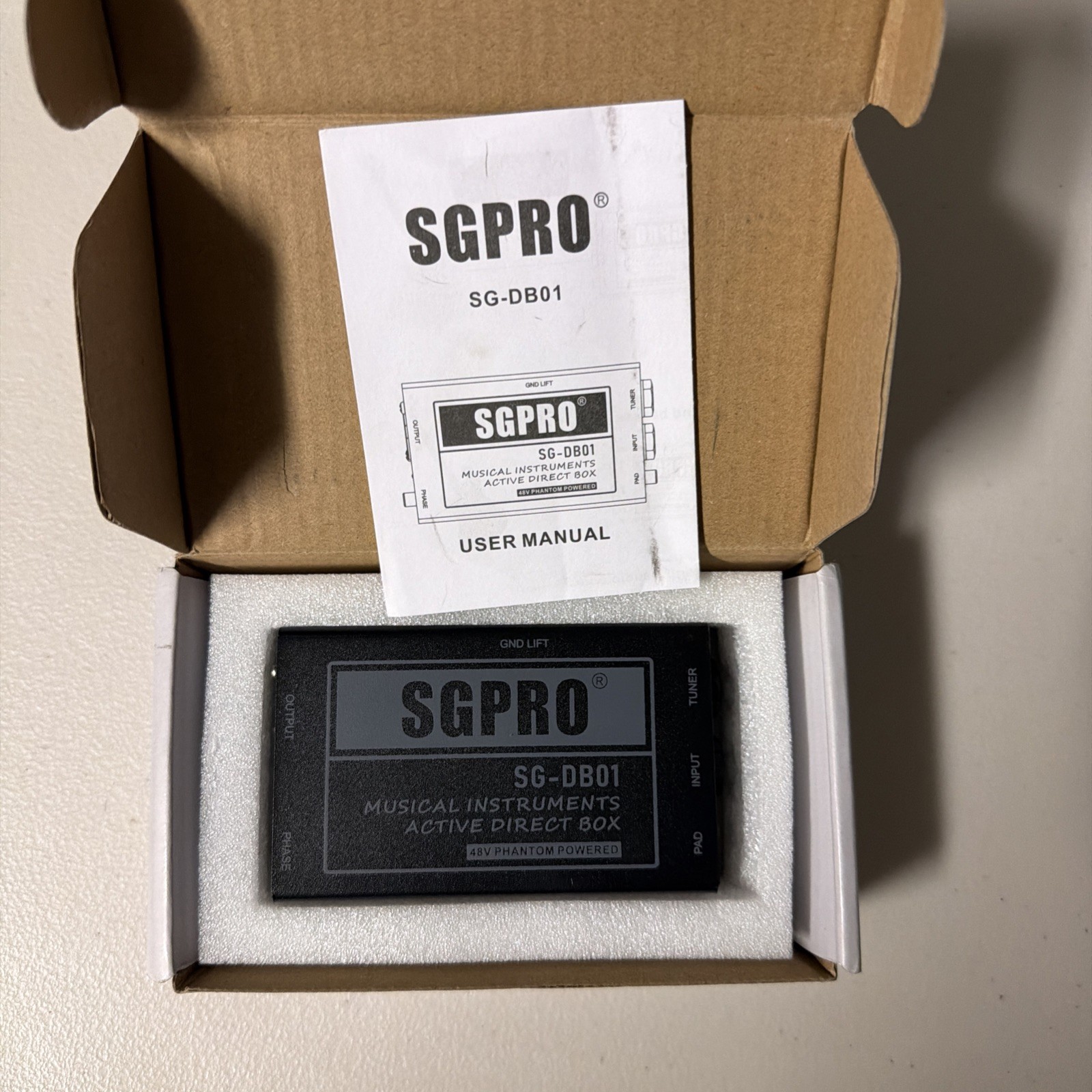 SGPRO SG-DB01 Active Direct Box,Recording Signal DI Box for Musical Instruments