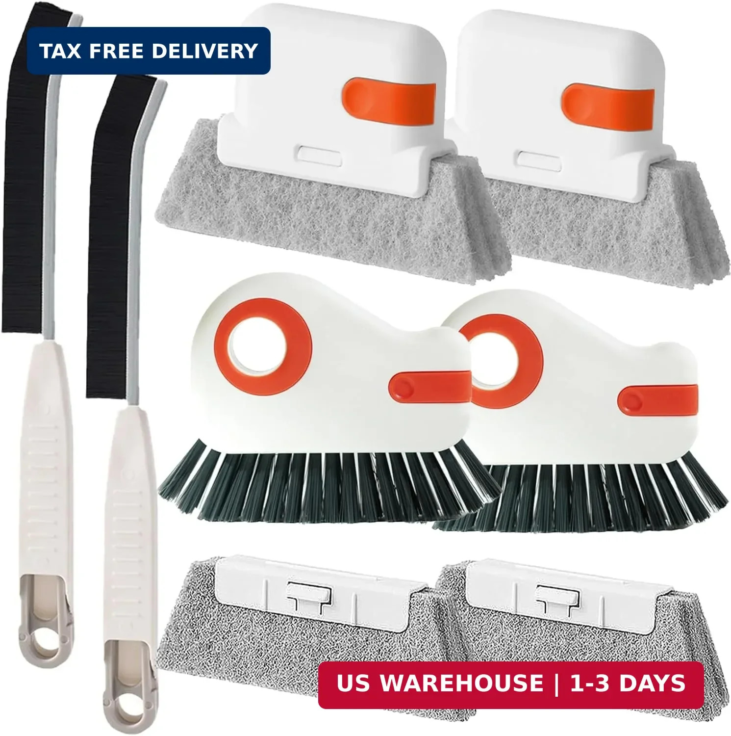 Window Sill Cleaner Tool - Hard Bristle Crevice Cleaning Brush, Multifunctional