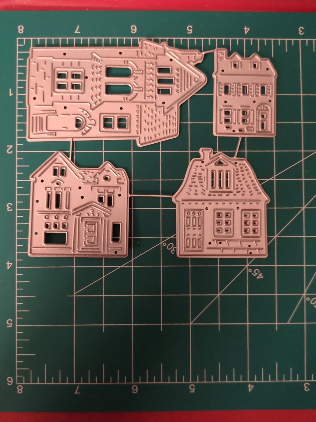 Thin Metal Die Cut Tool 4 Sizzix Hanging Christmas ornament Tiny House Village