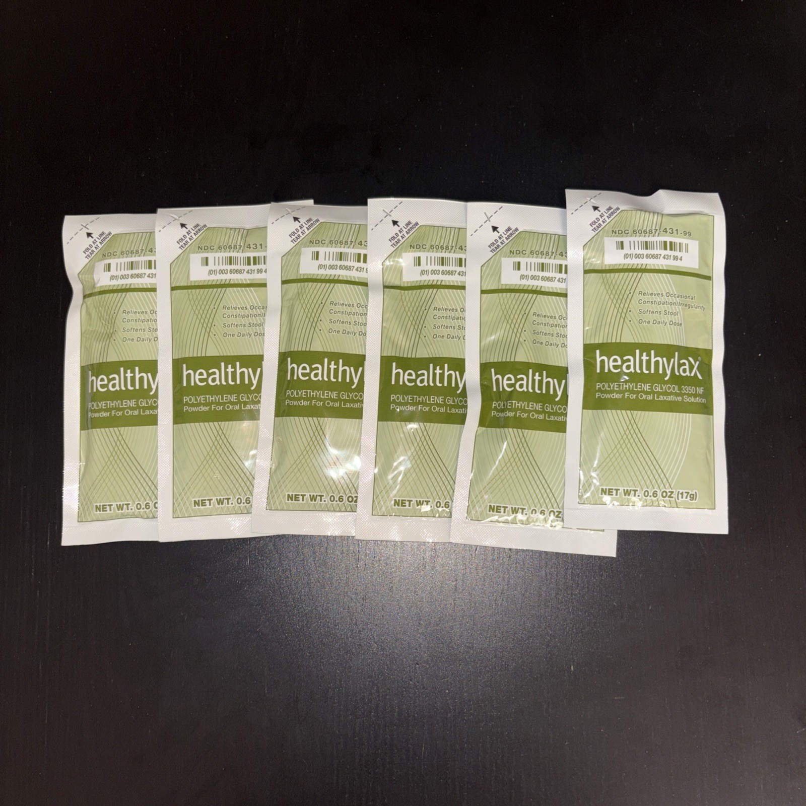 Healthylax Polyethylene Glycol 3350 6 -17gram sachets laxative constipation