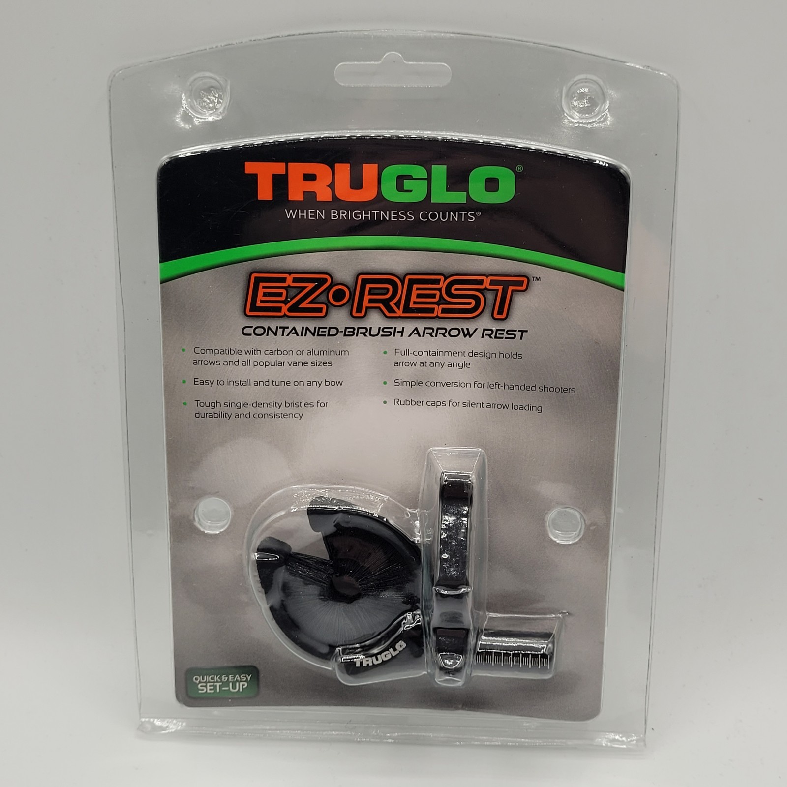 TruGlo EZ-Rest Contained Brush Arrow Rest Archery Bow Hunting TG615B NEW