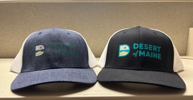 NWOT Set of 2 adjustable baseball golf cap hat black denim Desert of Maine
