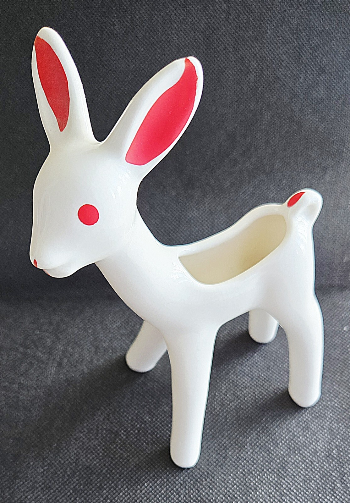 Cute 1950s Ceramic Deer Planter Decoration 6" Tall