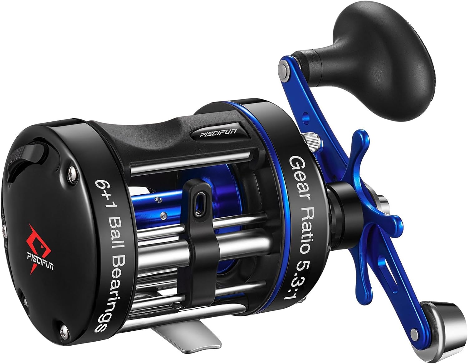 Chaos XS Baitcasting Fishing Reel, Reinforced Metal Body Round Baitcaster Reel