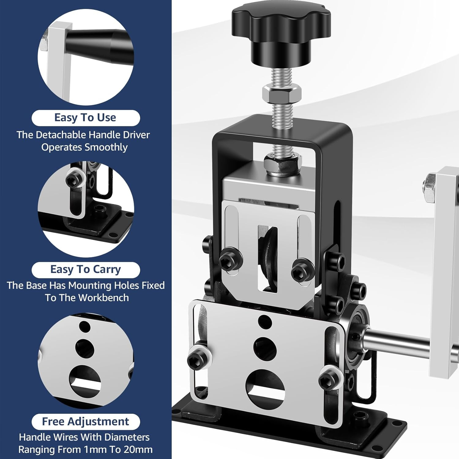 Manual Wire Stripper Machine, 0.06''-0.98'' Scrap Copper Wire Stripping Machine