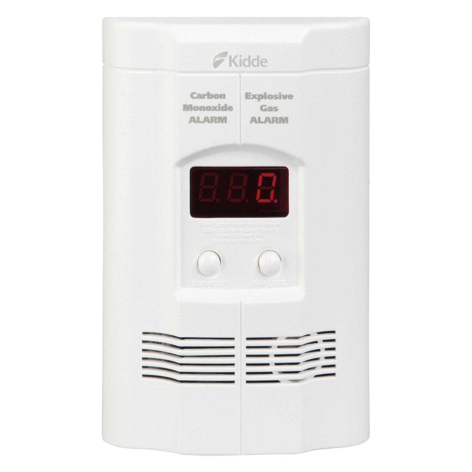Kidde Carbon Monoxide + Explosive Gas, Natural Gas & Propane 1 Pack, White