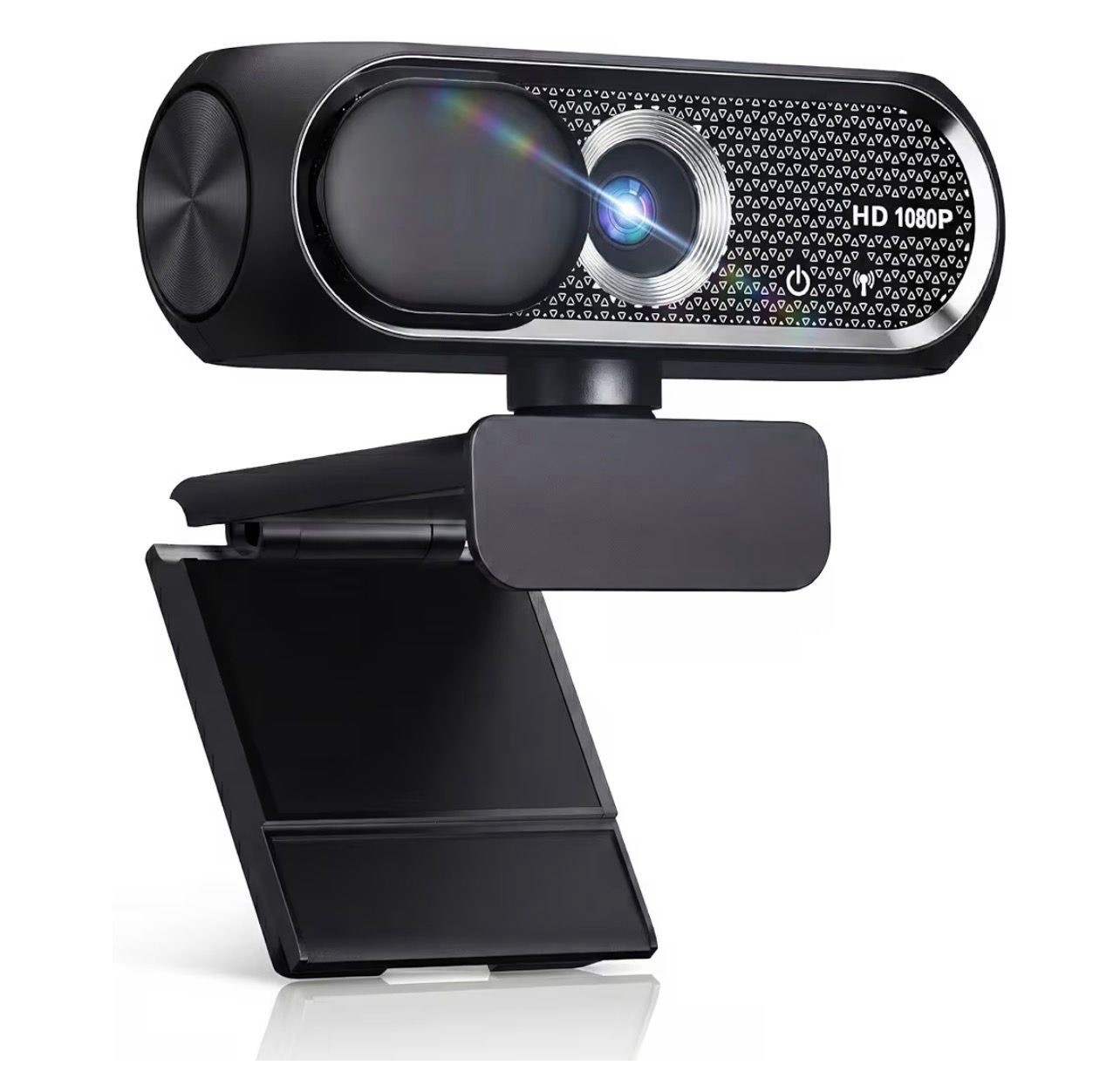 1080P HD Webcam USB Mic Noise Cancel Privacy Cover Wide Angle