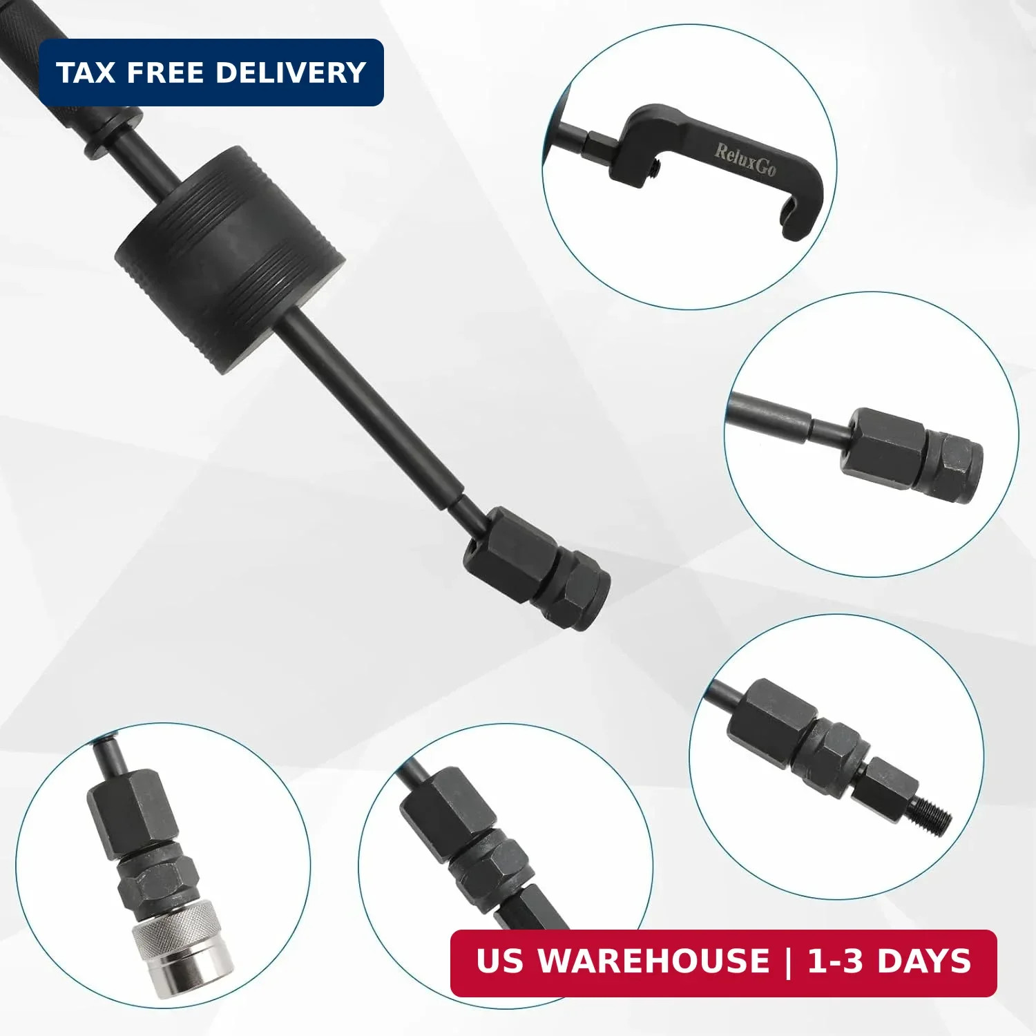 ReluxGo Engine Tools Diesel Injector Extractor Puller Kit Common Rail Tool Slide