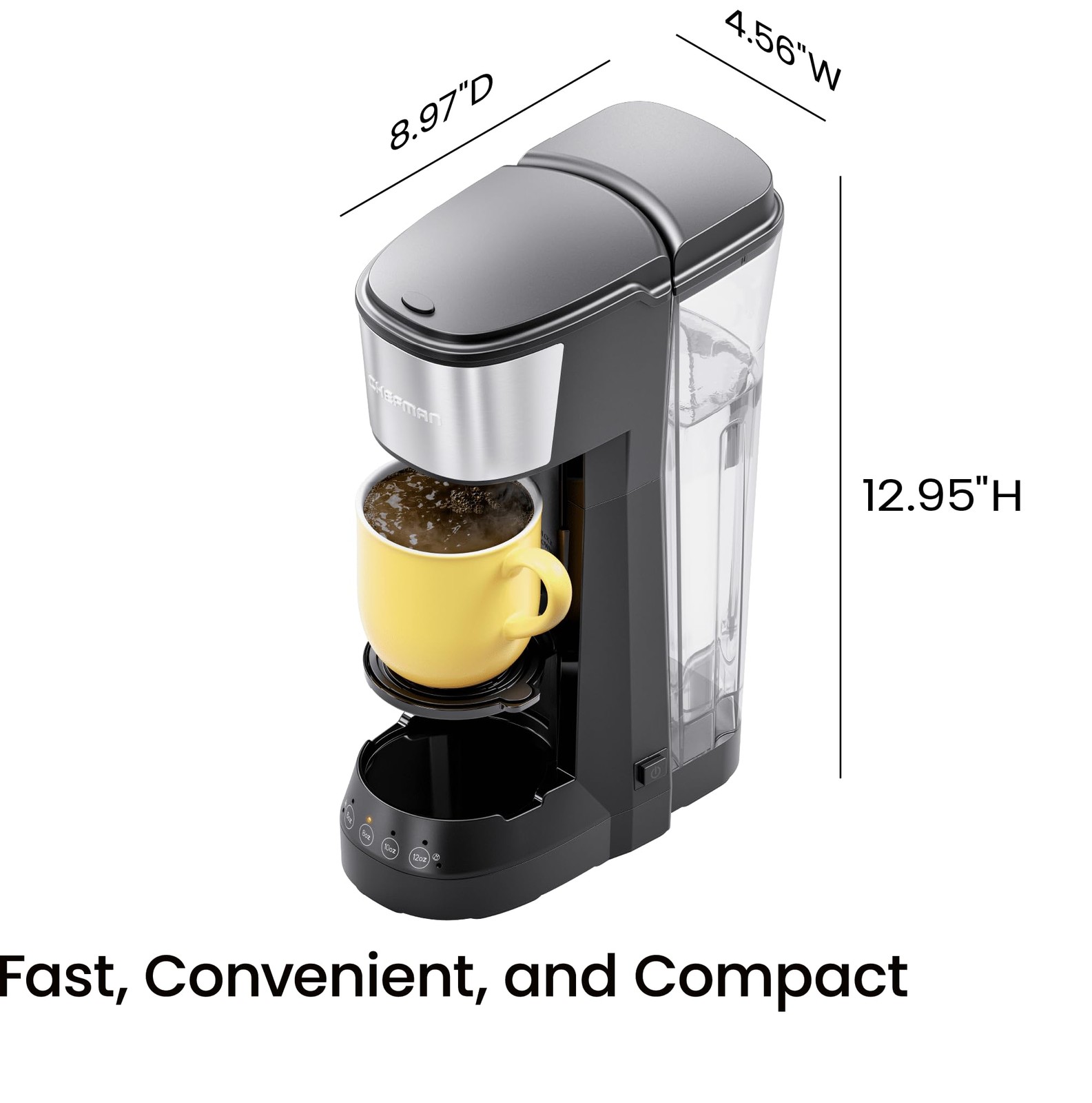 CHEFMAN Single Serve Coffee Maker, K Cup Coffee Machine Compatible with KCup ...