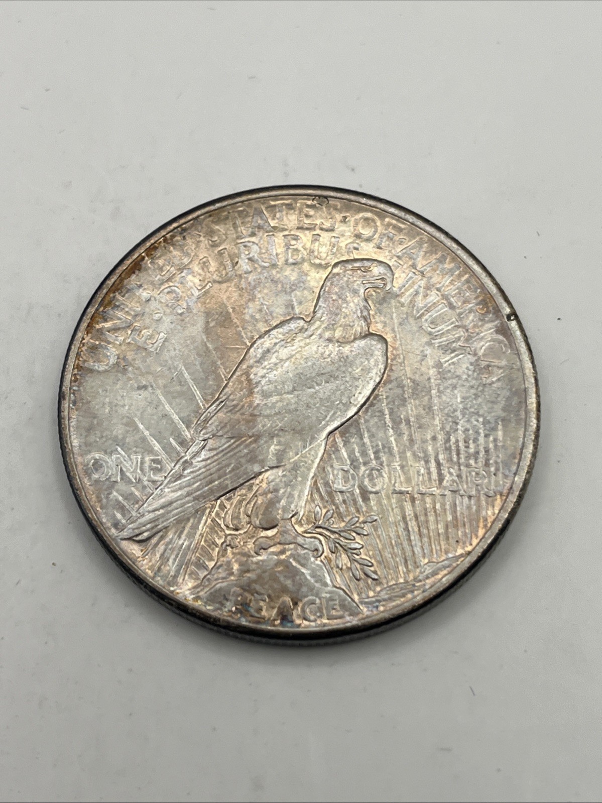 1921 Silver Peace Dollar-Toned