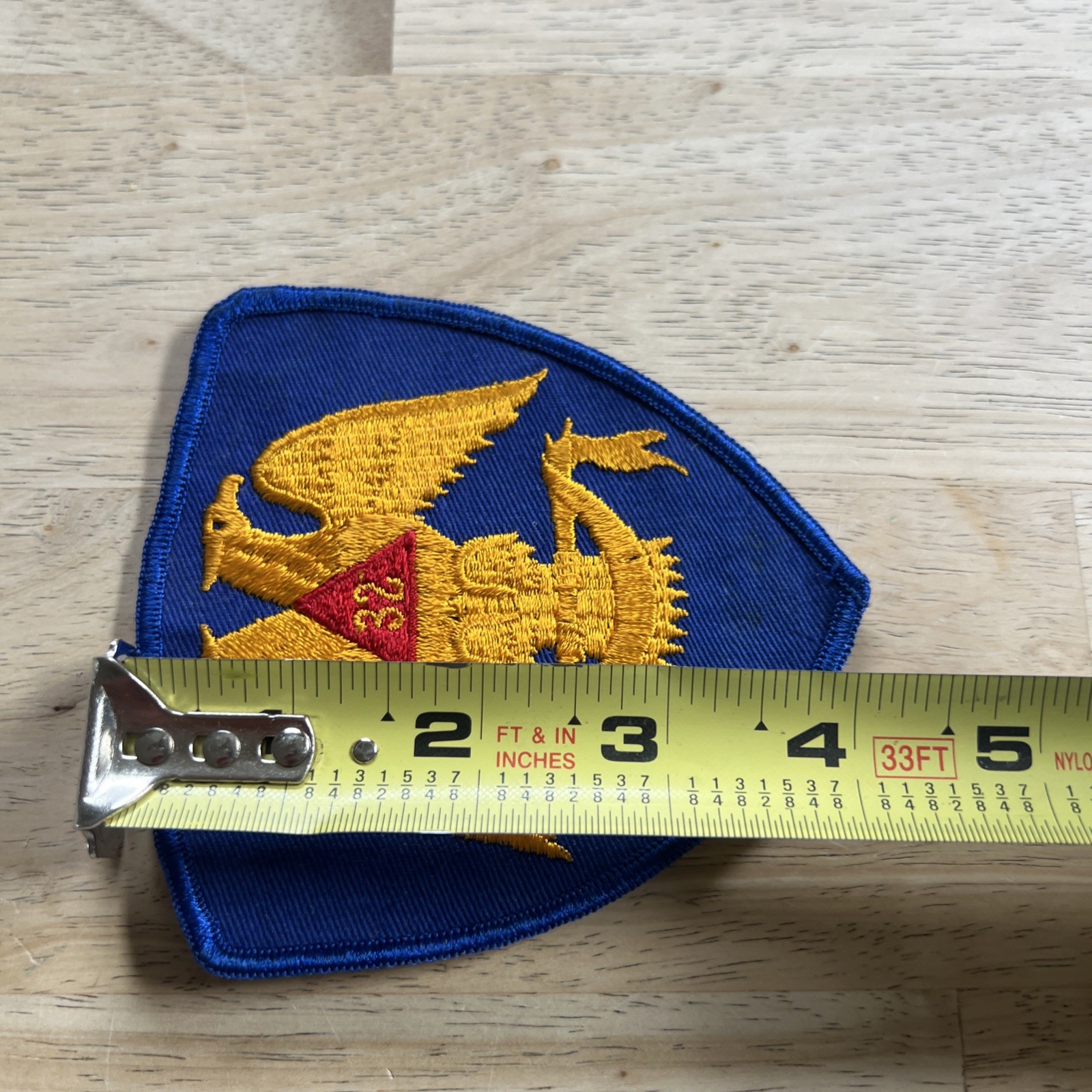Freemason 32 Degree Double Headed Eagle Wings Down Blue Uniform Patch Vintage