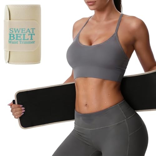 Waist Trainer for Women Working Out, Sweat Band for Women, Medium Champagne