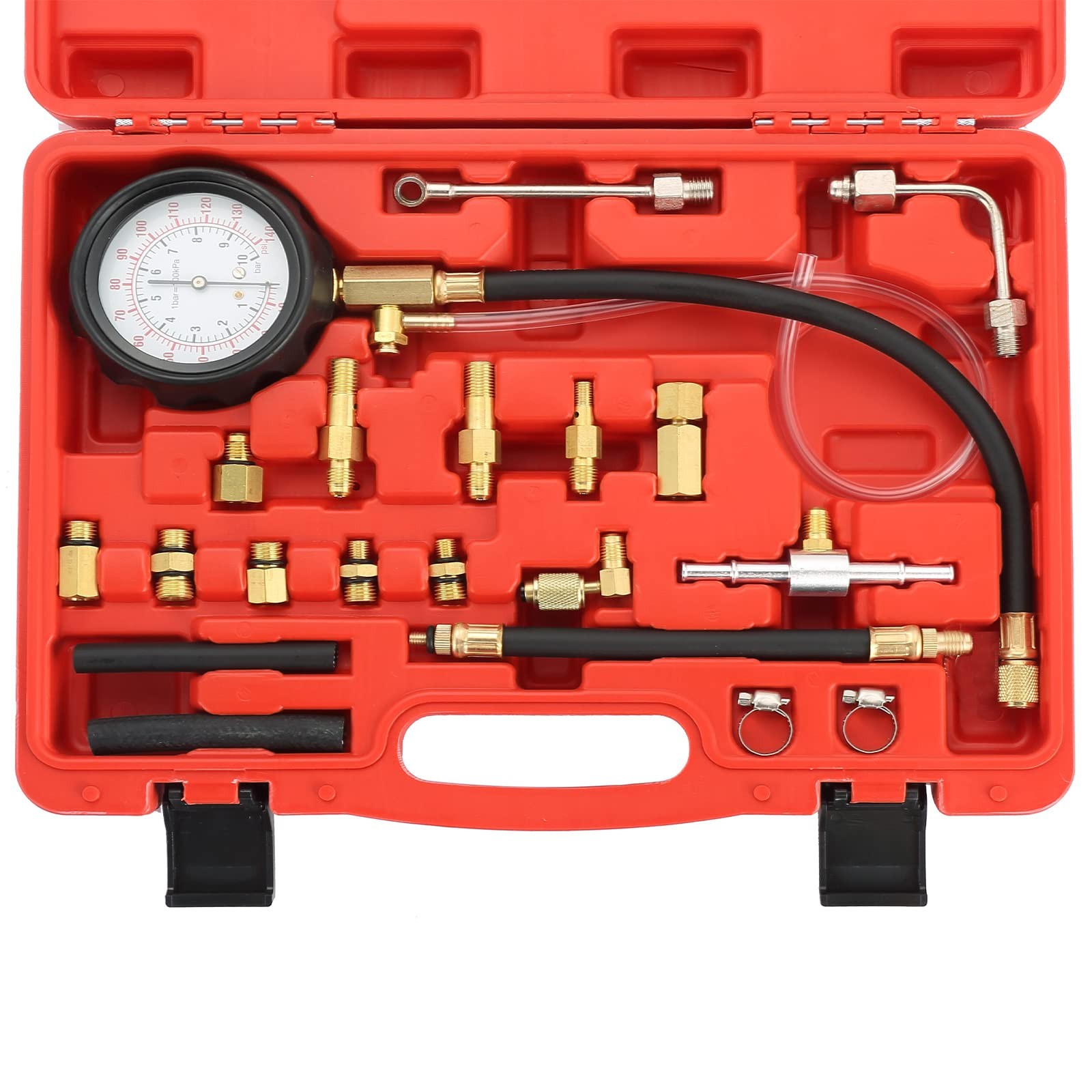 ATPEAM 0-140 PSI Fuel Injector Injection Pump Pressure Tester Gauge Kit...