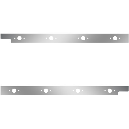 Stainless Steel Cab Panels W/ 8 P1 Light Holes For Peterbilt