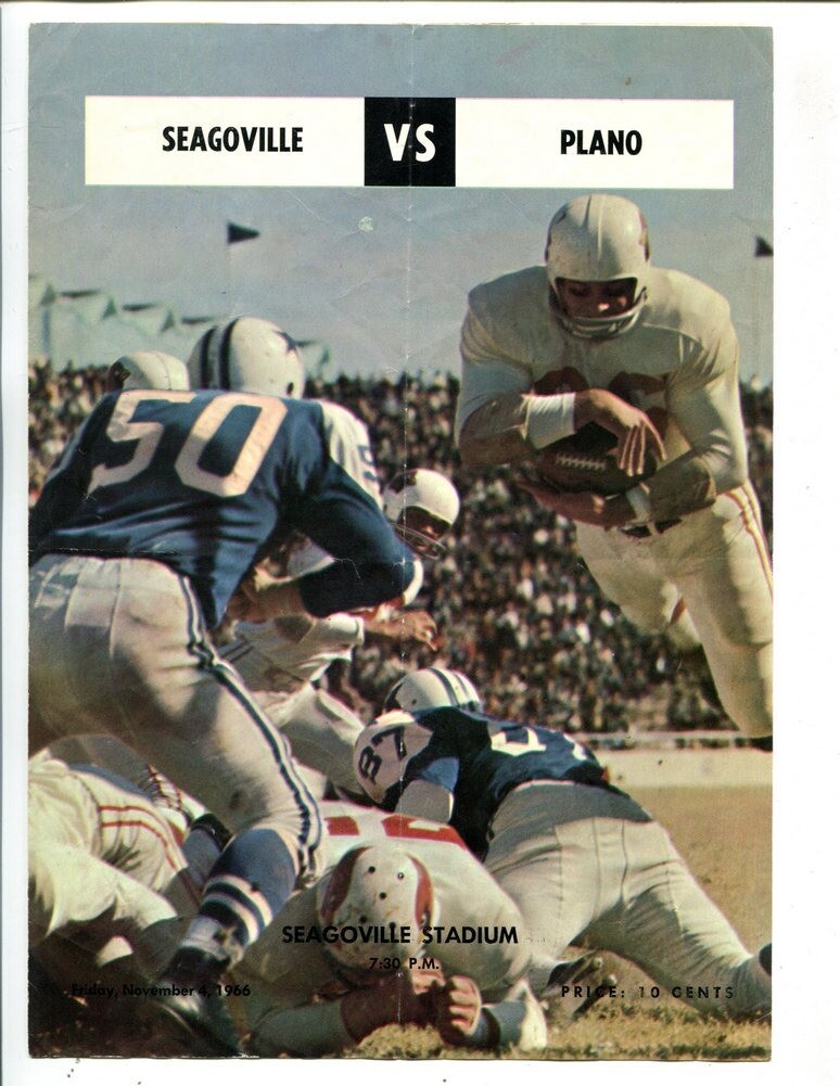 1966 Texas High School Football Program Seagoville v Plano 11/4 49538