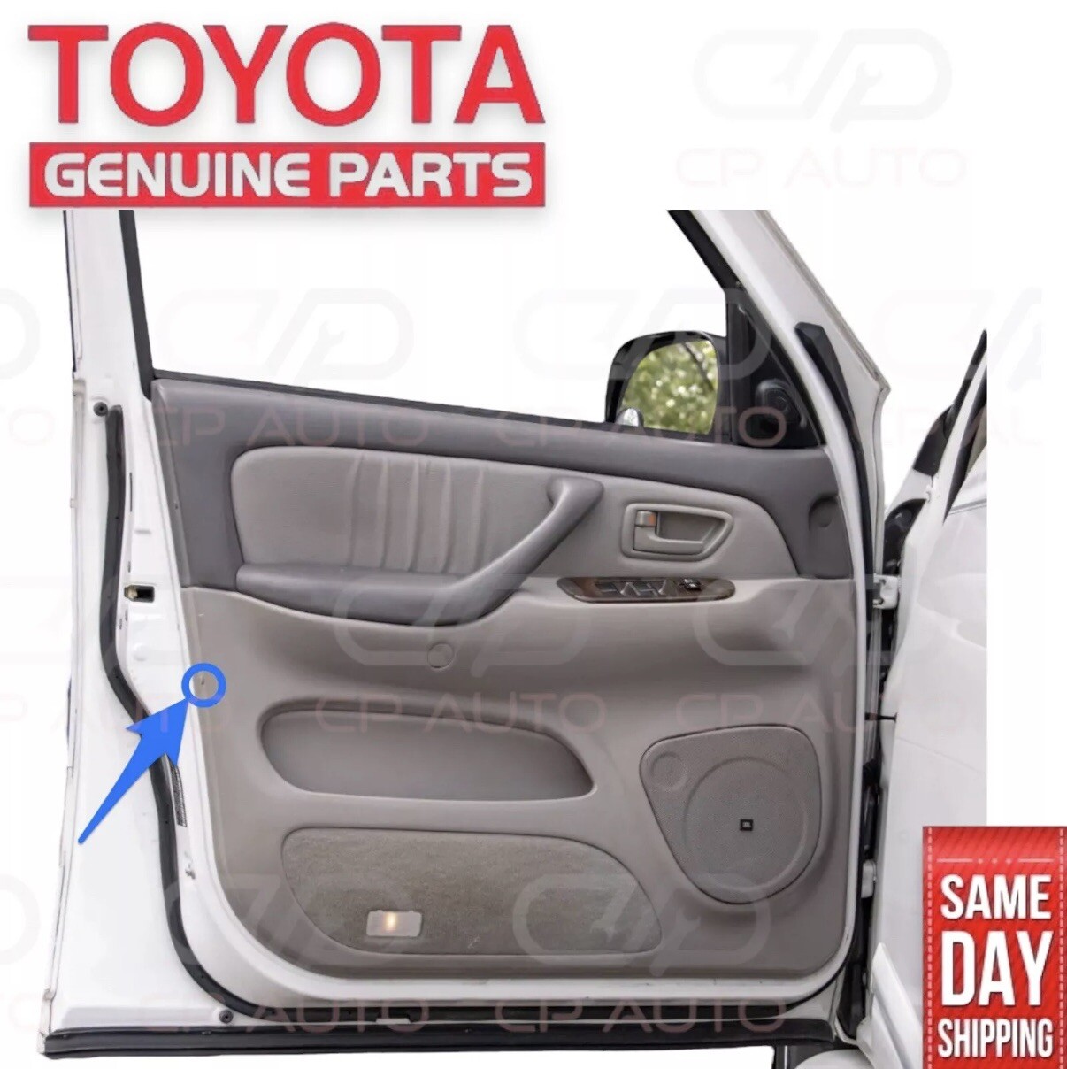 02- 06 TOYOTA TUNDRA INTERIOR DOOR PANEL TRIM CLIP TAN BEIGE OEM QTY 2 NEW