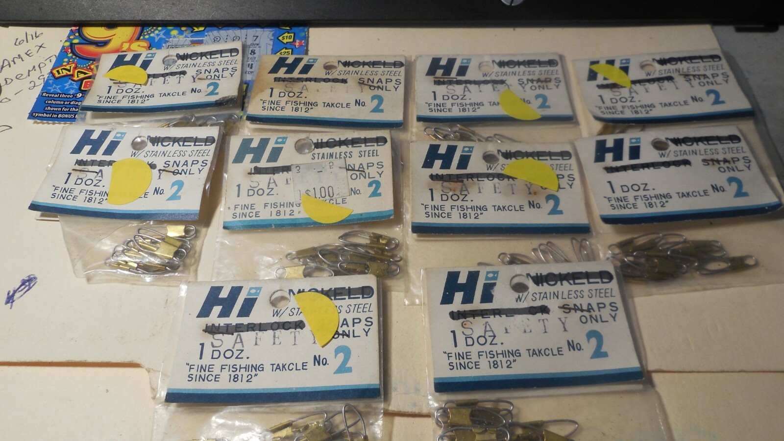 120- - Hi Snap Swivels Nickel Interlock Snap Only, Sz 2  10 Packs