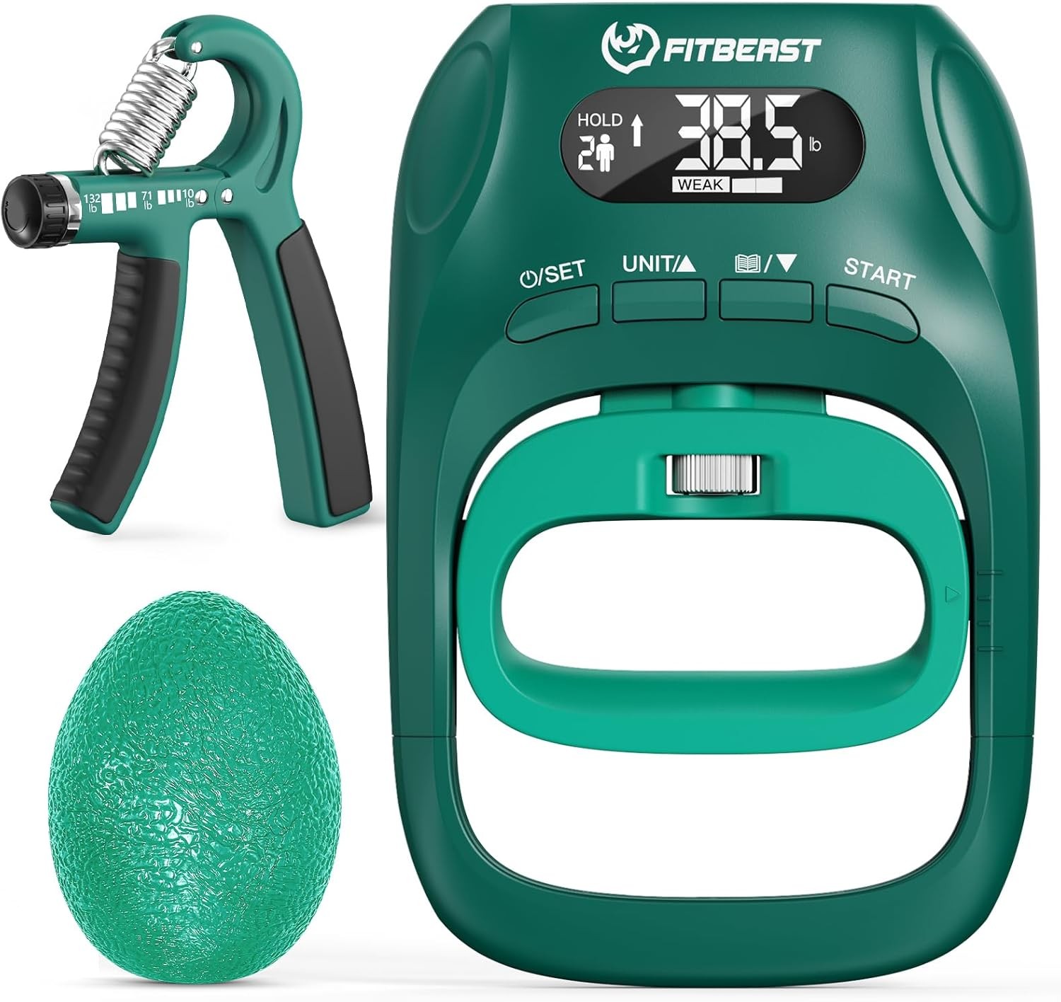 FitBeast Grip Strength Tester Set with Hand Strengthening Tools – Track Progre