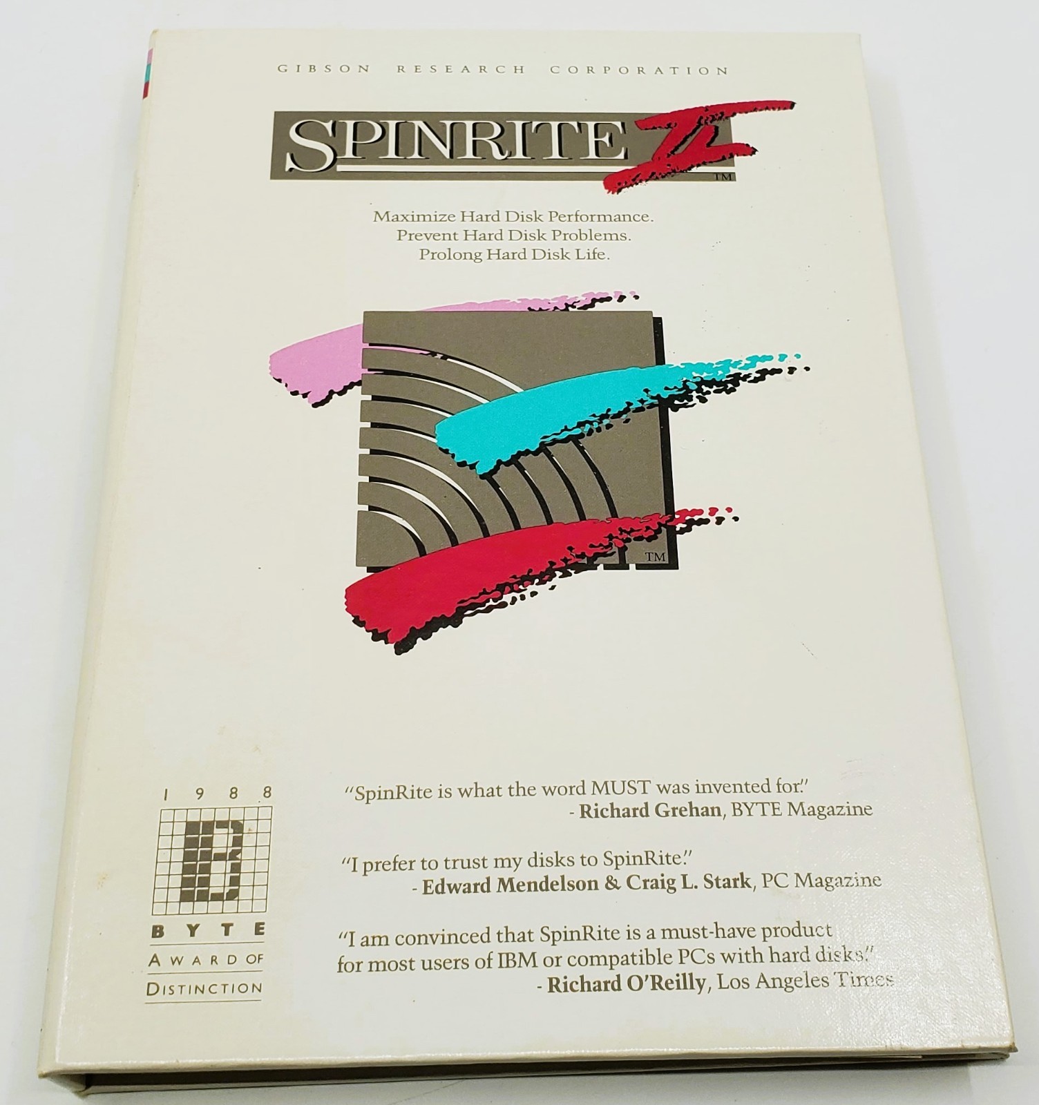 SpinRite II Version 2.0 Gibson Research Corporation +binder 5.25" + 3.5" Disk