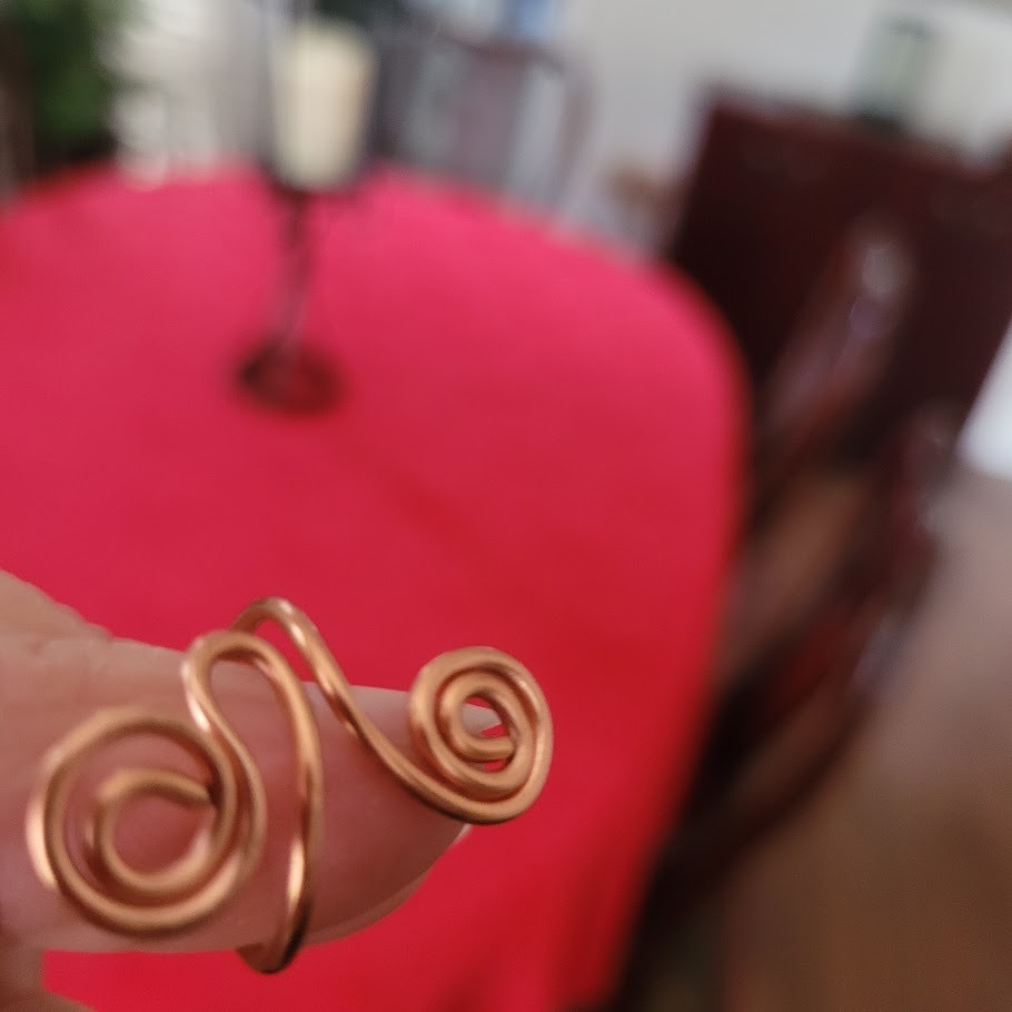 Ring Handmade Copper Swirl Sz 6 Reduced!