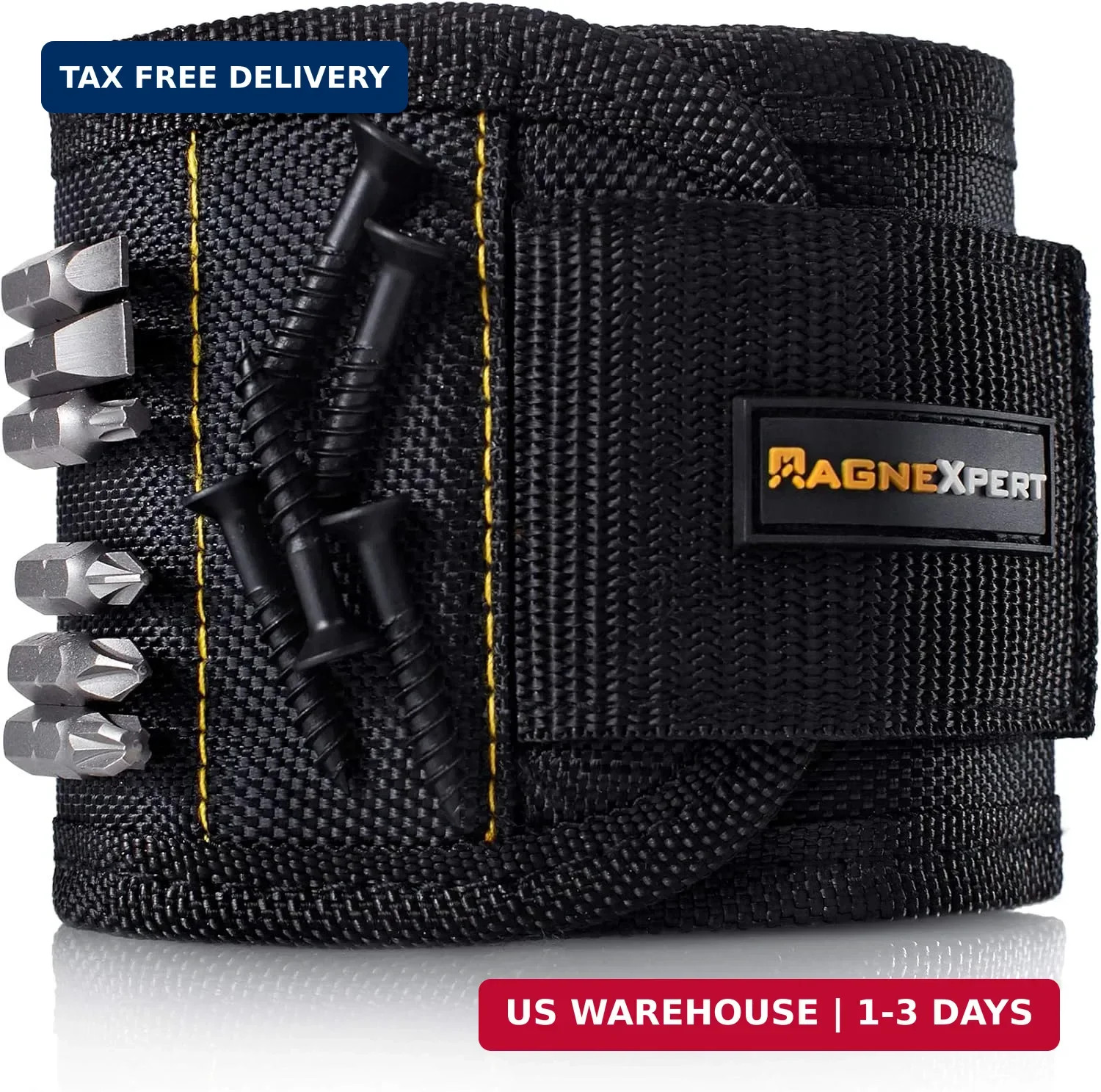 Magnelex Magnexpert Magnetic Wristband for Holding Screws, Nails and Drill Bits