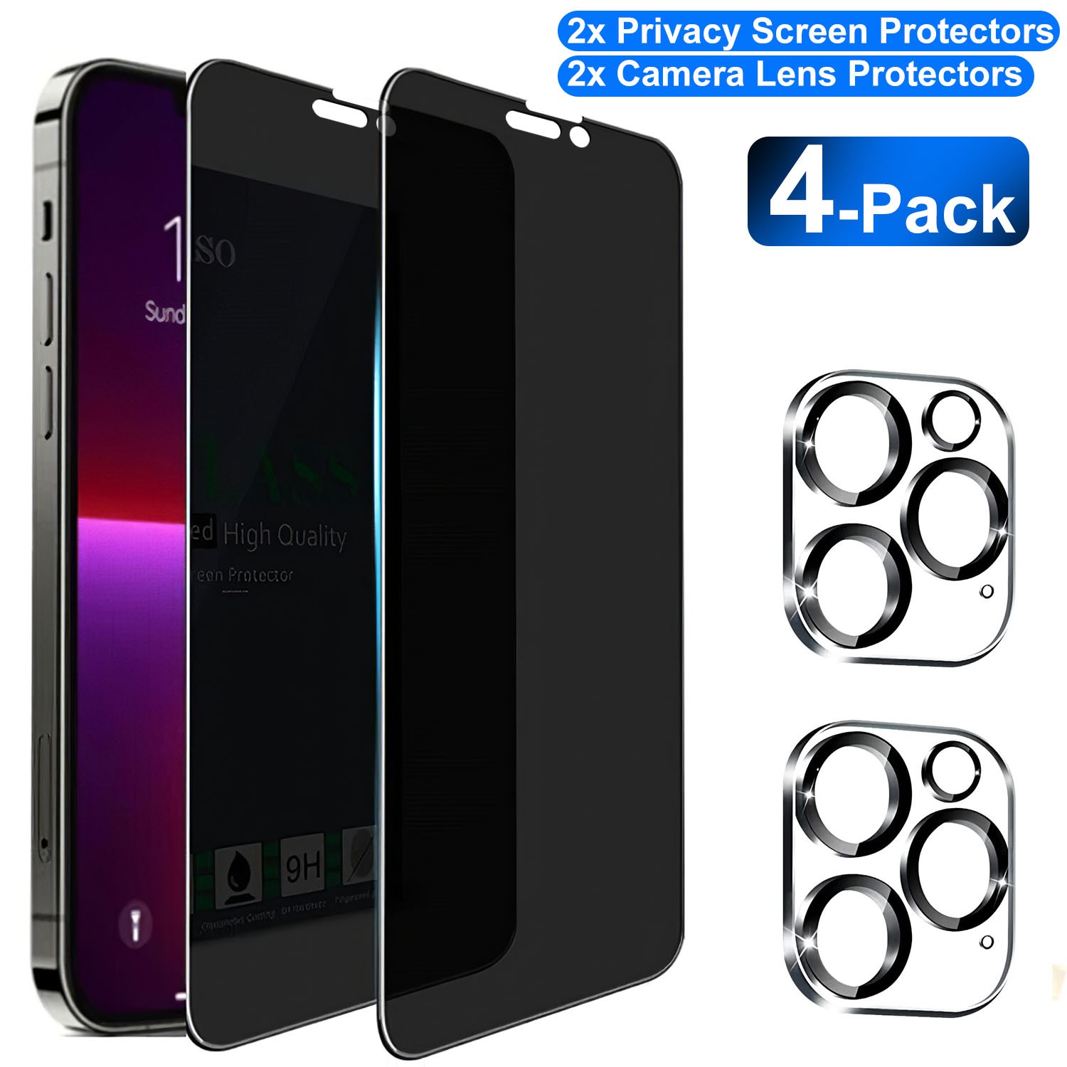 Privacy Screen Protector / Camera Lens Protector for iPhone 12 13 14 Pro Max